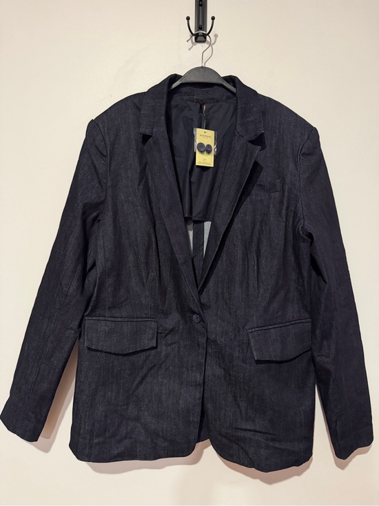 Stetson Jackets & Blazers - NWT Dark Navy Demin Women's Tailored Blazer Jacket Size XL
